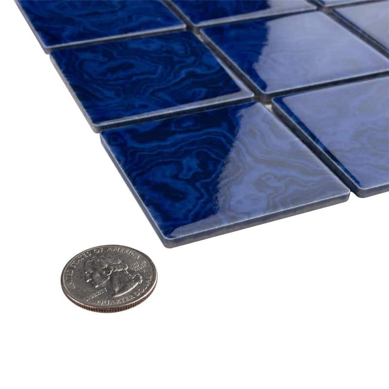 Merola Tile Resort Marine Blue 12" x 12" Porcelain Floor and Wall Tile