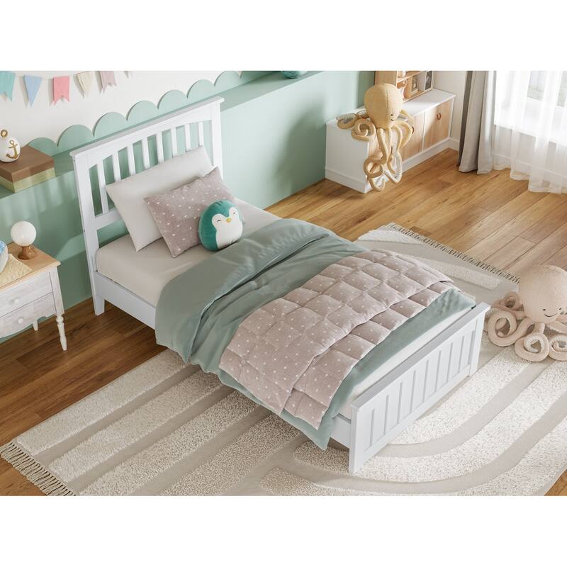 Becket Solid Wood Low Profile Platform Bed with Matching Footboard