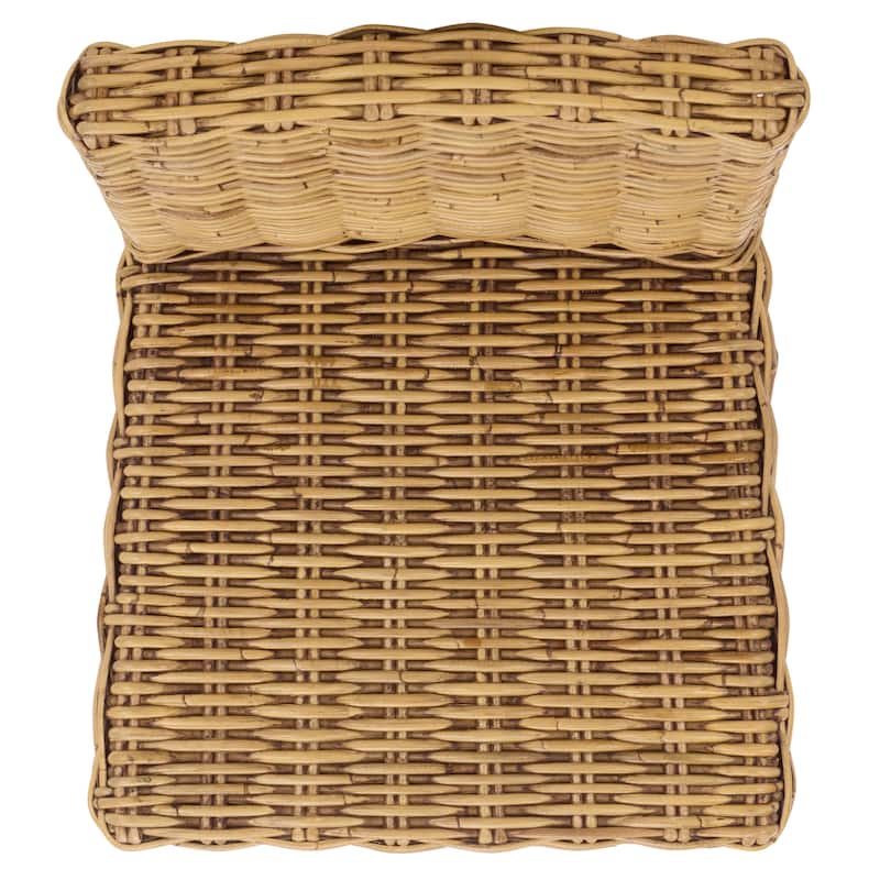 SAFAVIEH Nazmije Rattan 24-inch Counter Stool - 20Wx19Dx37H