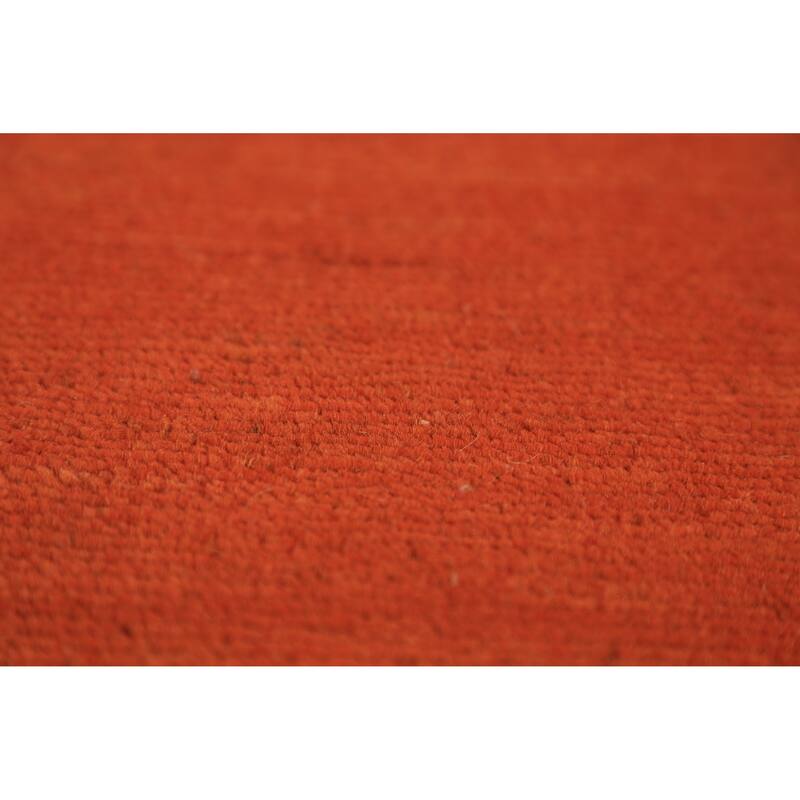Orange Modern Gabbeh Oriental Area Rug Handmade Wool Carpet - 5'7" x 7'10"