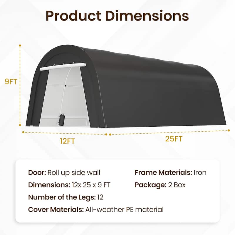 Domed Carport with 4 Cloth Bags