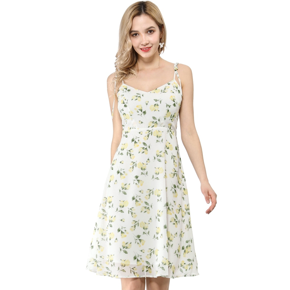 flower girl midi strap dress