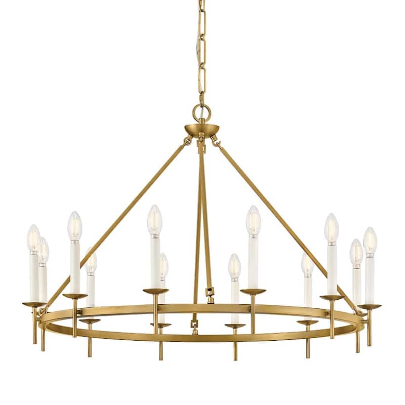 Hinkley Lighting 47476 Copley 12 Light 36" Wide Taper Candle Style - Lacquered Brass