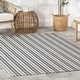preview thumbnail 17 of 38, Home Conservatory Ticking Stripe Handwoven Indoor/Outdoor Area Rug