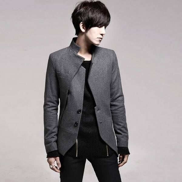 Shop Winter Men Korean Men Cultivating Small Woolen Suit Tide Male
