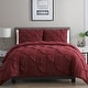 preview thumbnail 27 of 34, VCNY Home Carmen 3-Piece Pintuck Duvet Cover Set Burgundy - King