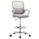 preview thumbnail 9 of 14, Home Office Drafting Chair, Adjustable Height Ergonomic High Stool, Standing Desk with Fixed Arm and Lumbar Support - N/A Gray