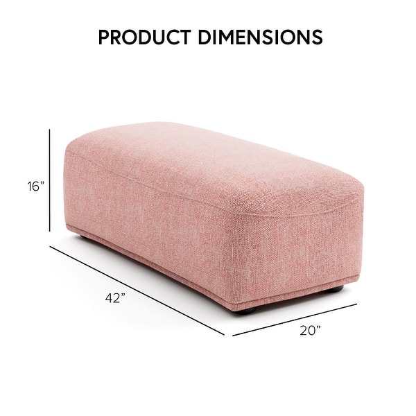 dimension image slide 0 of 3, Furniture of America Lyndon 3-Piece Modular FSC & OEKO TEX Loveseat Sofa with Ottoman