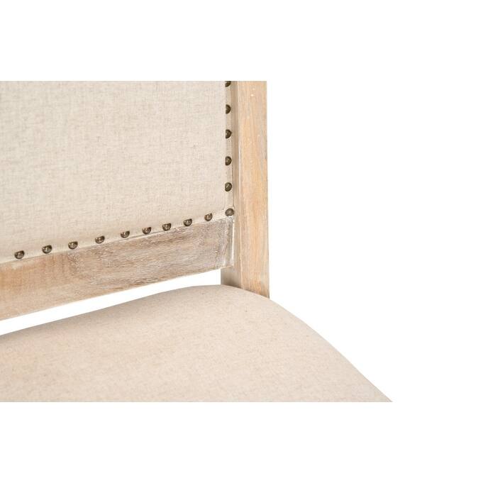 HomeRoots 20" Beige And White Side Chair - 20' X '39' X '23