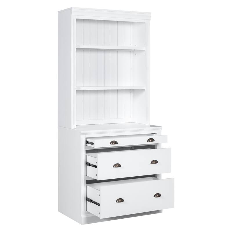 Modern Bookcase Suite with LED Lighting