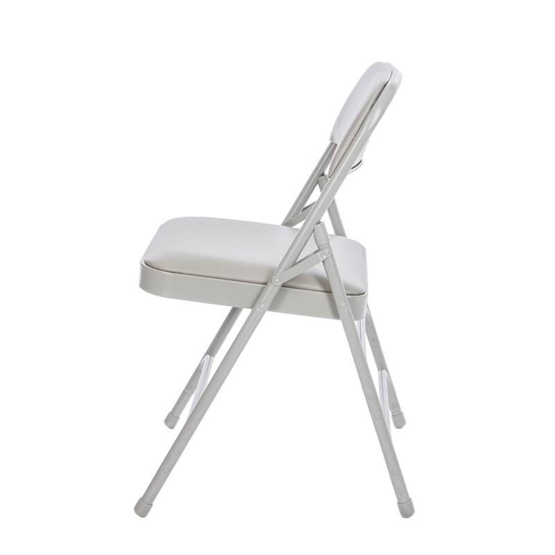 Hampden Furnishings Bernadine Collection Vinyl Triple Brace Folding Chair, Pack of 4