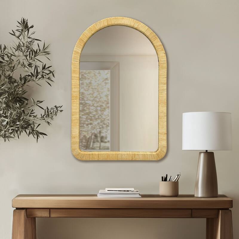 INK IVY Nova Natural Rattan Wall Mirror