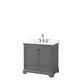 Option Dark Gray, Chrome Trim, White Quartz Top