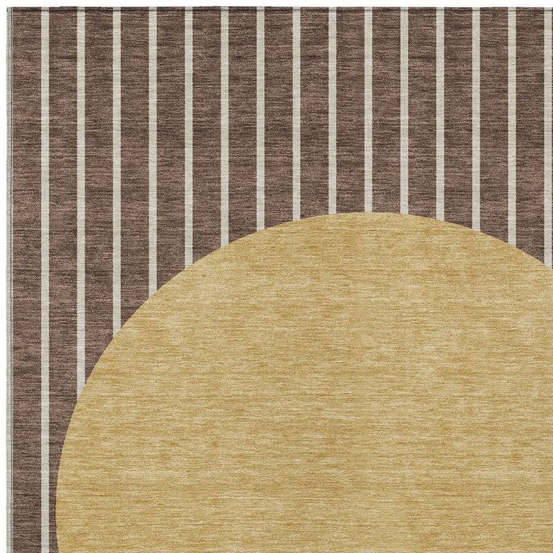 HomeRoots Striped Transitional Rectangle Outdoor Rug