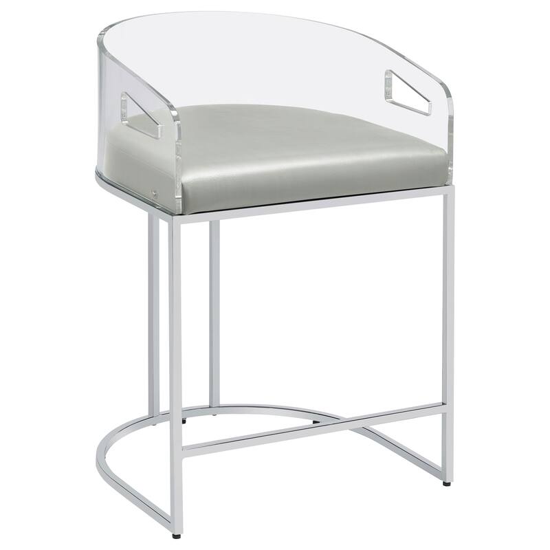 Thermosolis Clear Acrylic Chair Chrome (Set of 2)