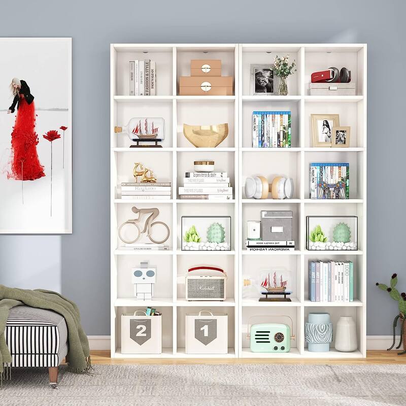 6 Tiers Modern Tall Bookcase for Home Office