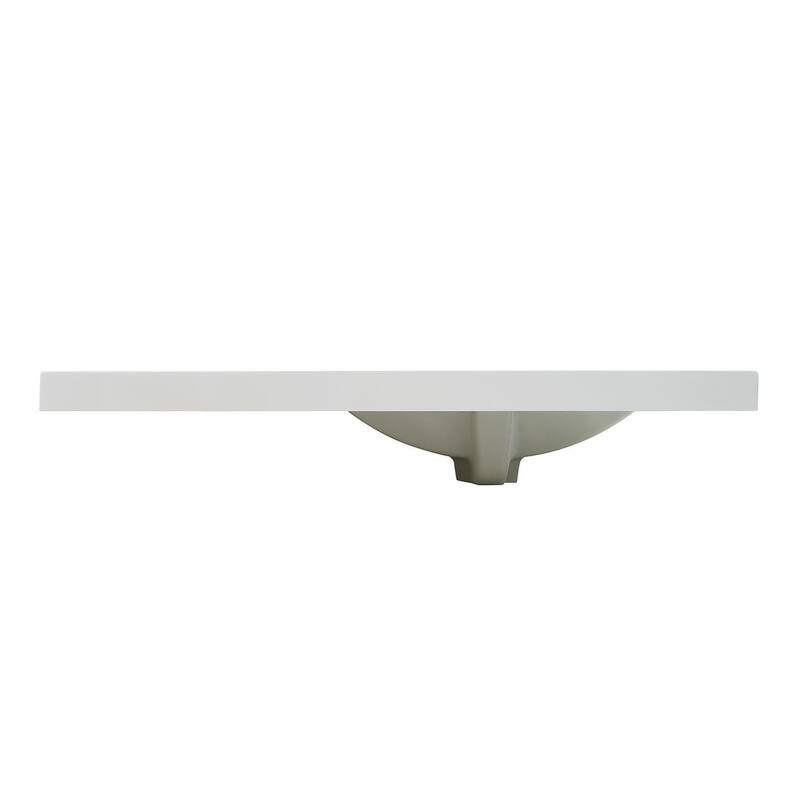 36" Bathroom Vanity Cabinet with Resin Integrated Sink - 2 Drawers, 3 Doors