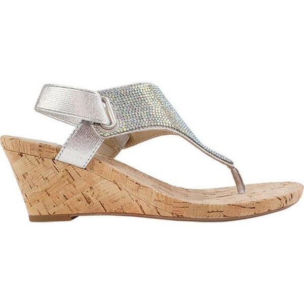 white mountain silver sandals