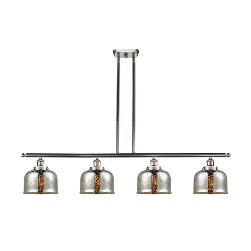 Innovations Lighting 916-4I-10-48-L Bell Linear Bell 4 Light 48" Wide - Brushed Satin Nickel / Silver Plated Mercury