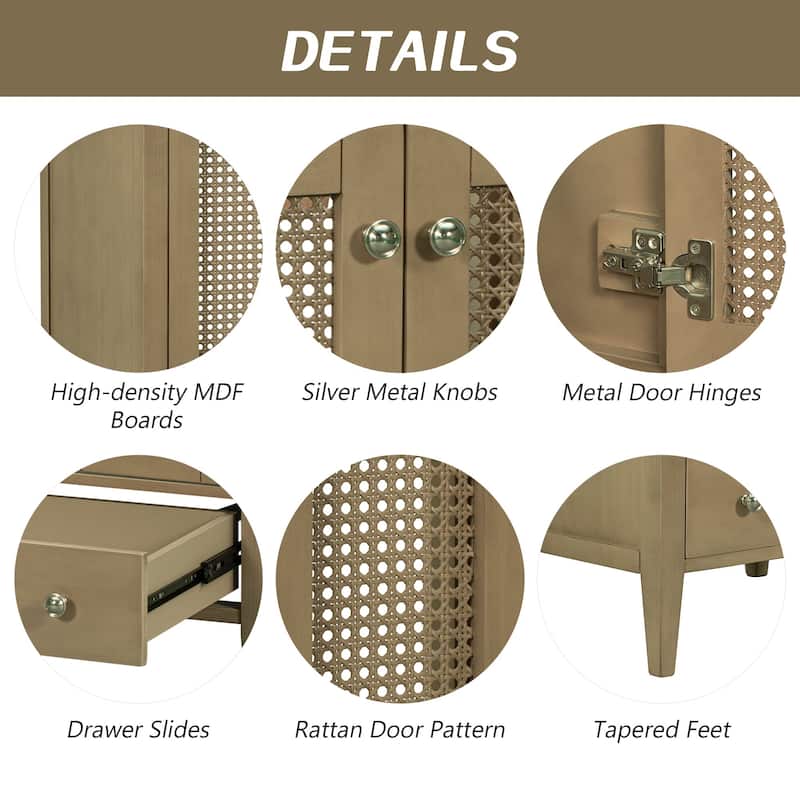 MDF Freestanding Bathroom Vanity Set with Drawer,Doors and Integrated Ceramic Sink