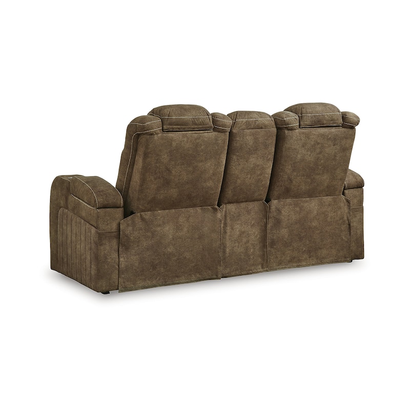 Signature Design by Ashley Wolfridge Brindle Power Reclining Loveseat - 75"W x 42"D x 42"H