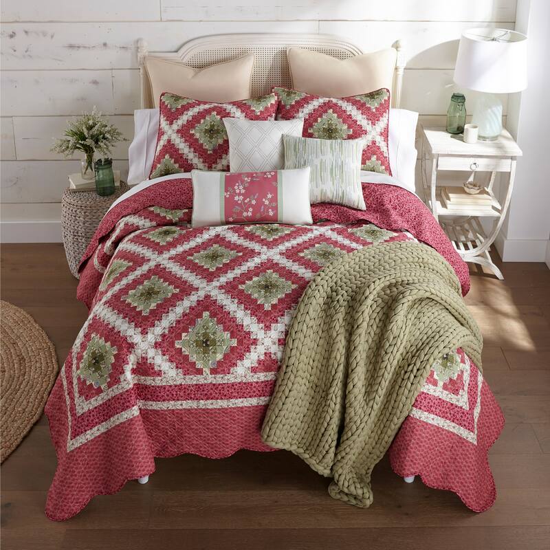 Donna Sharp Sweet Melon Stitches Decorative Pillow