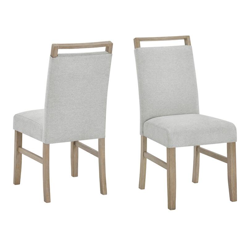 Tabitha 6Pc 66"W Rectangular White Faux Marble Top Dining Set in Light Oak Finish with Bench