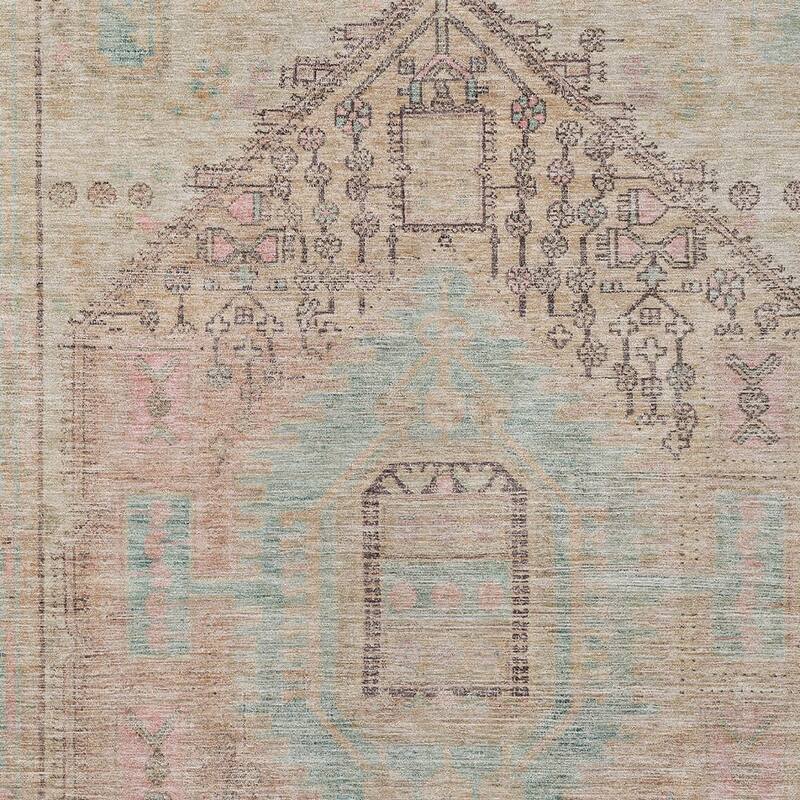 HomeRoots Oriental Traditional Rectangle Outdoor Rug