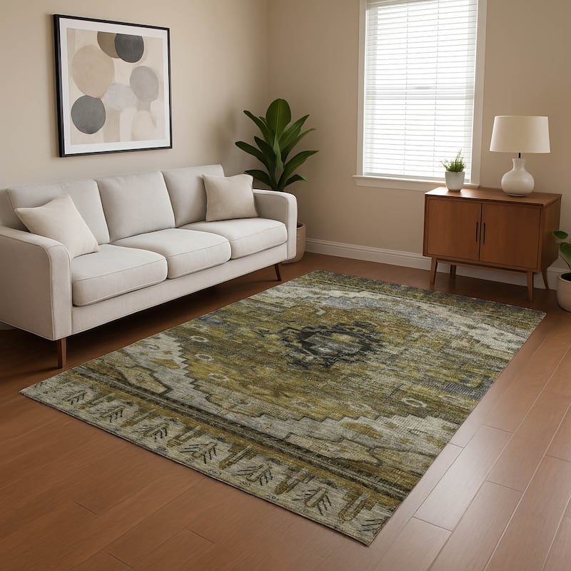 Premium Washable Super Soft Global Traditional Mayfield Rug - Brown - 2'6" x 3'10"