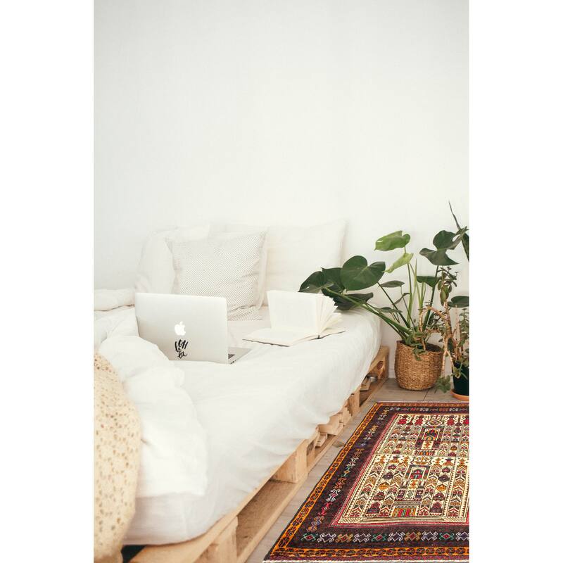 ECARPETGALLERY Hand-knotted Teimani Light Brown Wool Rug - 2'9 x 4'6