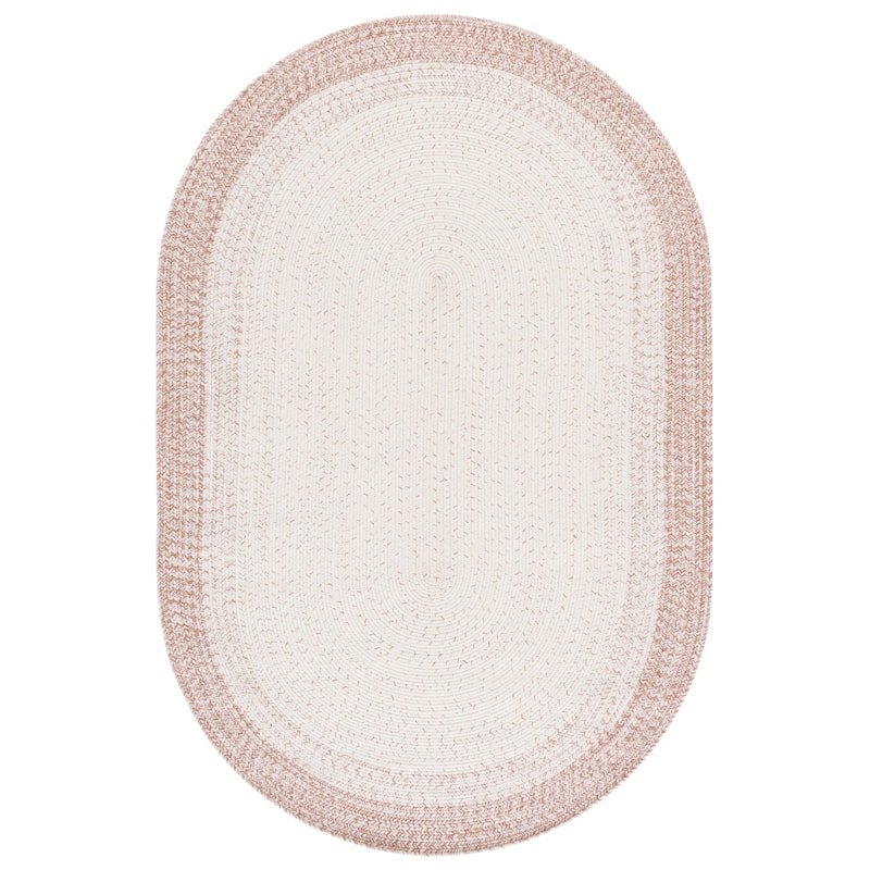 SAFAVIEH Handmade Braided Eiry Washable Indoor/Outdoor Rug - Weather Resistant & Easy Cleaning - Ivory/Beige - 6' x 8' Oval
