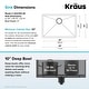 preview thumbnail 24 of 158, KRAUS Standart PRO Undermount Single Bowl Stainless Steel Kitchen Sink