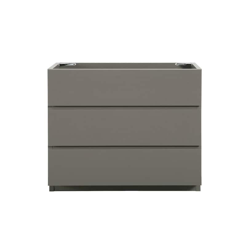 Floor cabinet WITHOUT basin,With three drawers - Gray