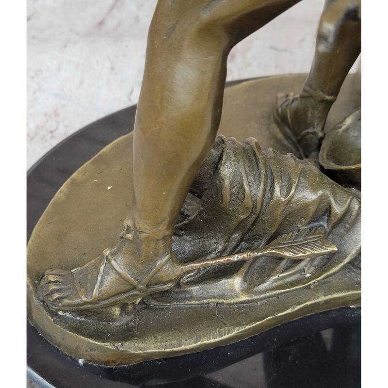 Greek Hero Achilles Hercules Leonidas Hoplite Warrior Bronze Statue Sculpture Decor 14 Inches X 10 Inches