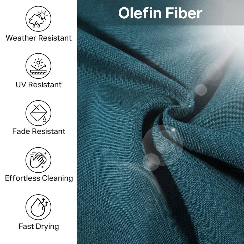 22" W x 24" D x 6" T Outdoor Lounge Chair Replacement Cushion Set Water and Fade Resistant