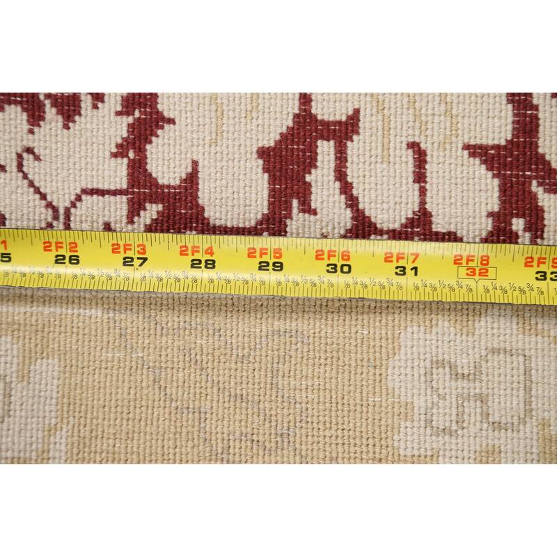 Vegetable Dye Floral Peshawar Oriental Area Rug Wool Hand-knotted - 9'0" x 11'10"