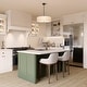 preview thumbnail 60 of 71, 3-Light 20"W Drum Fabric Semi Flush Mount Pendant Chandelier