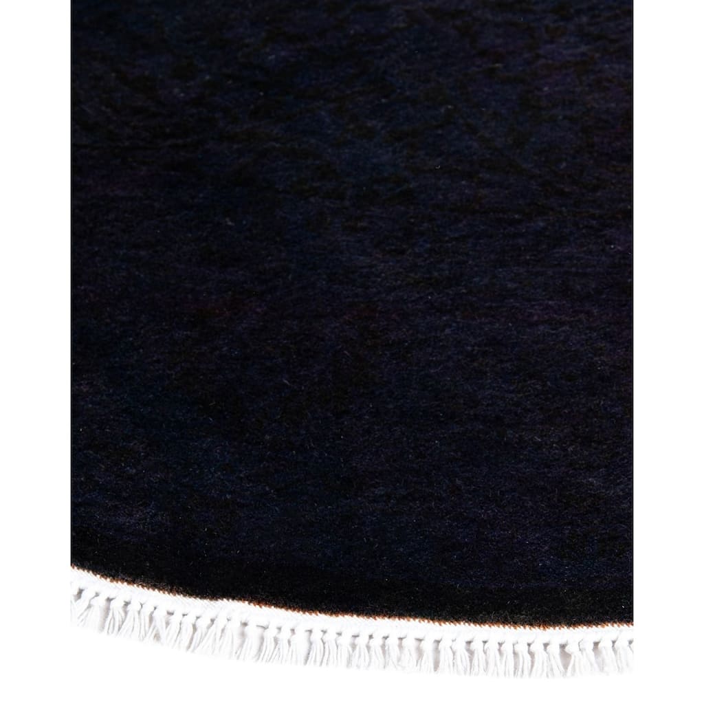 Fine Vibrance, One-of-a-Kind Hand-Knotted Area Rug - Black, 5' 1" x 5' 1" - 5' 1" x 5' 1"