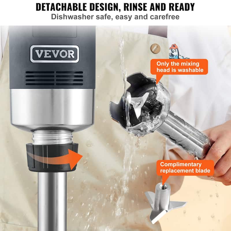 VEVOR Commercial Immersion Variable Speed Blender, Heavy Duty Hand Mixer