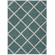 preview thumbnail 16 of 67, SAFAVIEH New York Shag Friedliese Trellis 1.2-inch Thick Rug 8' x 10' - Aqua/Ivory - Rectangle