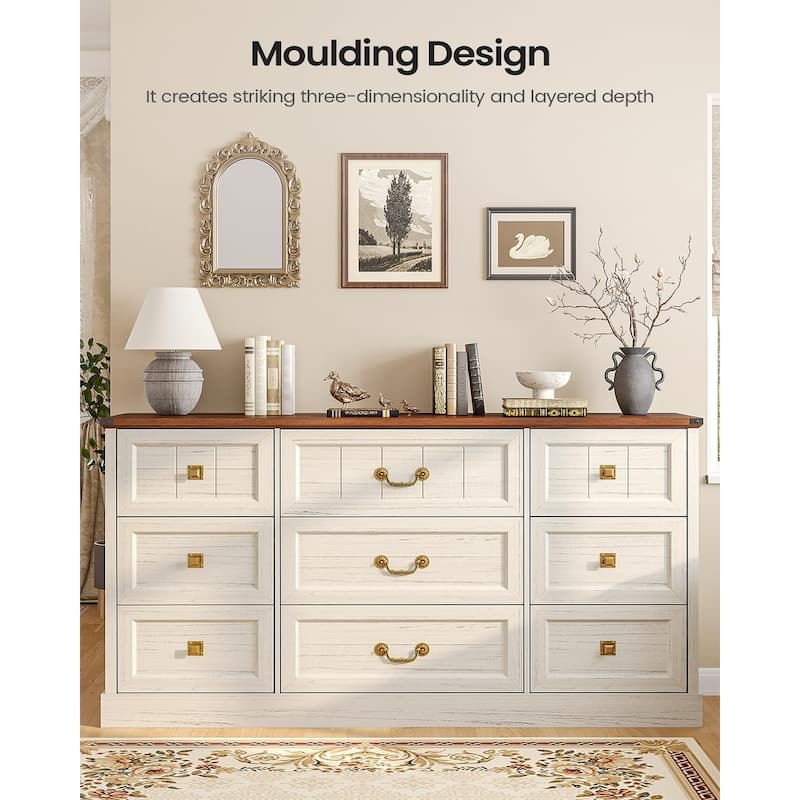 Farmhouse Drawers Dresser for Bedroom Wood Rustic Chest of Drawers