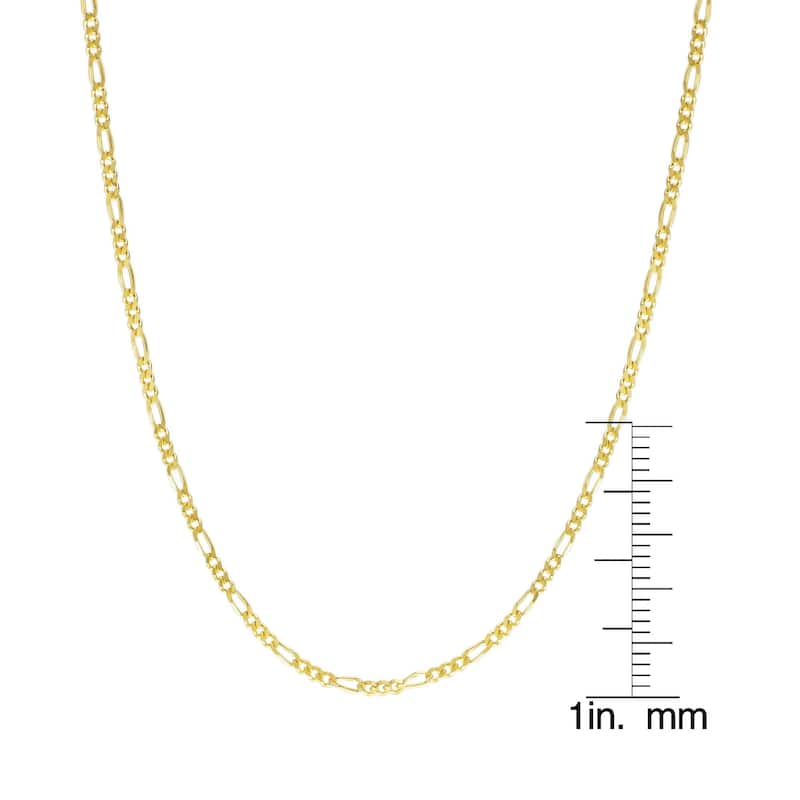 Victoria Townsend Gold over Sterling Silver 1.3mm FIGARO Necklace.
