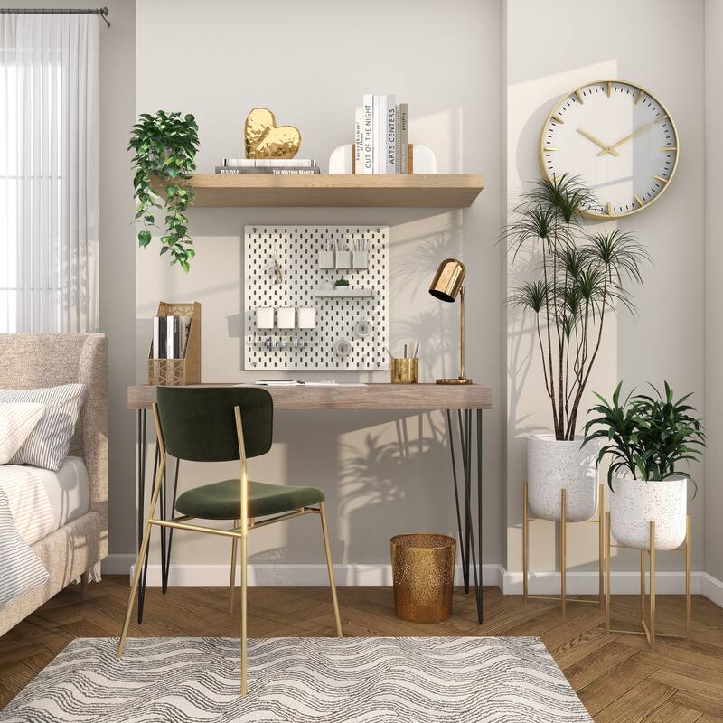 Dark Blue Glass Contemporary Wall Clock 20 x 20 x 3 - 20 x 3 x 20