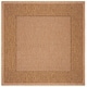 preview thumbnail 65 of 89, SAFAVIEH Courtyard Sherrie Border Indoor/ Outdoor Waterproof Patio Backyard Rug 3' x 3' Square - Natural/Gold