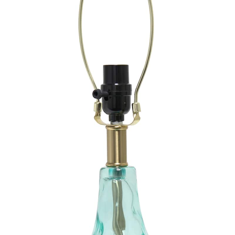 24" Modern Refined Bubbly Colored Glass Table Lamp