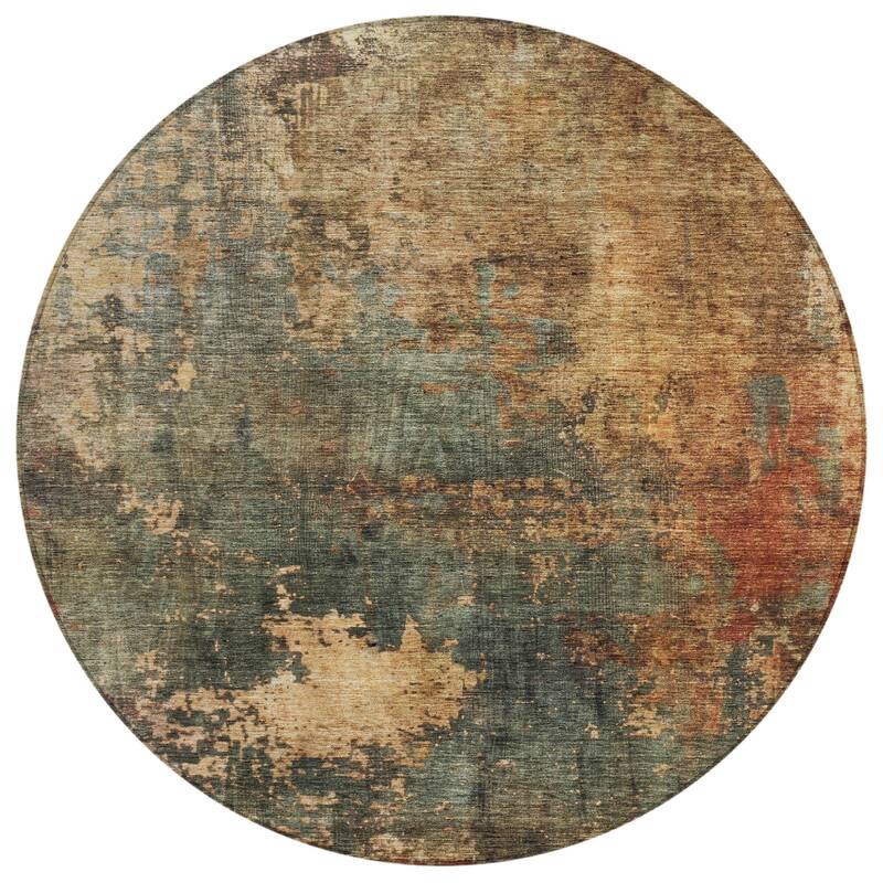 HomeRoots Abstract Transitional Rectangle Outdoor Rug