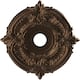 3 1/2" Inside Diameter - Attica Thermoformed PVC Ceiling Medallion - 19" Outside Diameter - Metallic Antique Brass