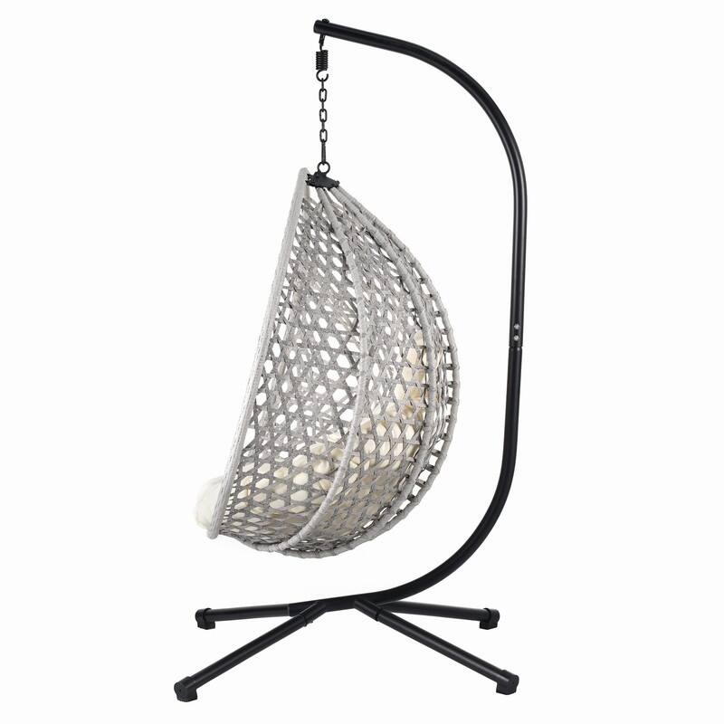 Wicker Hanging Egg Chair for Indoor and Outdoor Relaxation