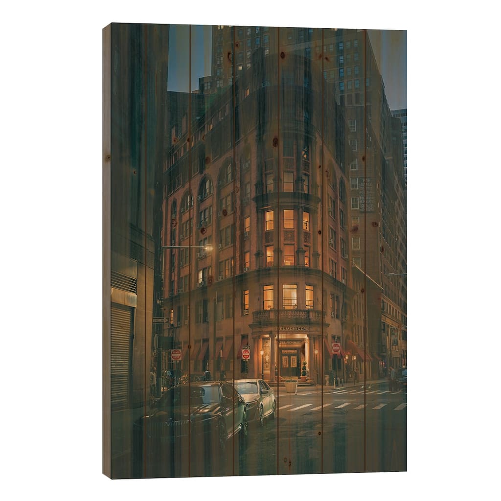 Delmonico's, Fidi Print On Wood by Jon Bilous - Multi-Color