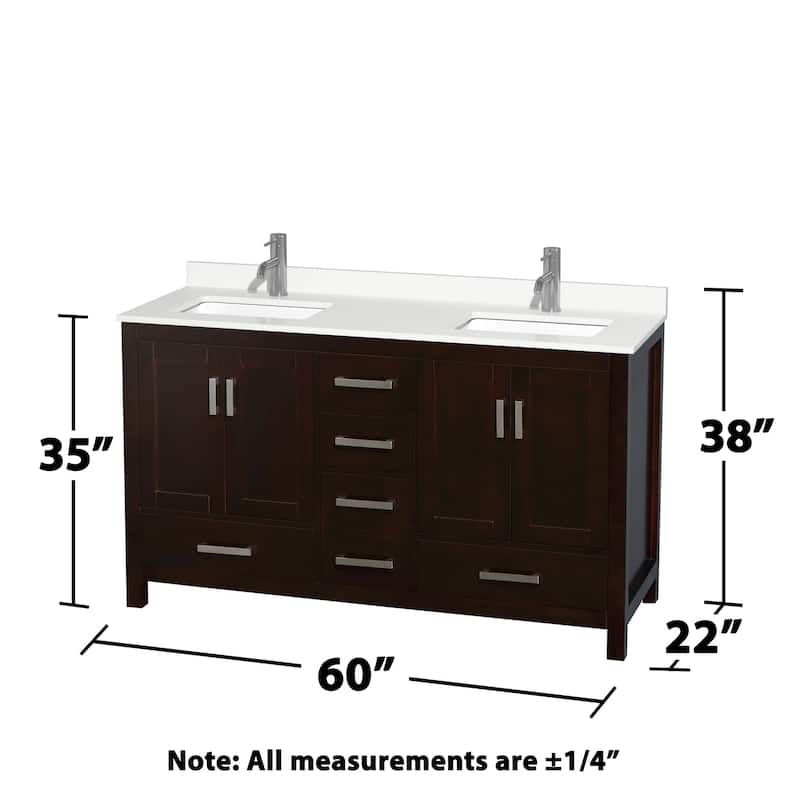 Wyndham Collection WCS141460D-QTZ-UNSMED Sheffield 60" Free Standing